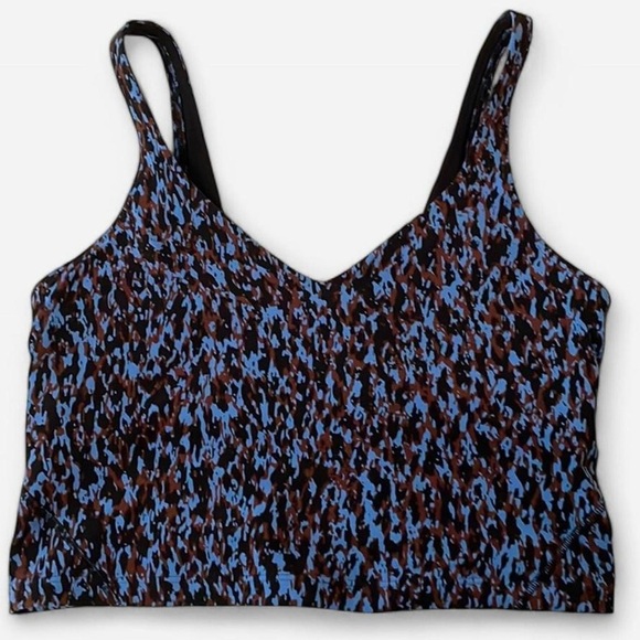 lululemon athletica Tops - Lululemon Align Womens Tank Top Size 6 Blue Leopard Yoga Workout Pilates